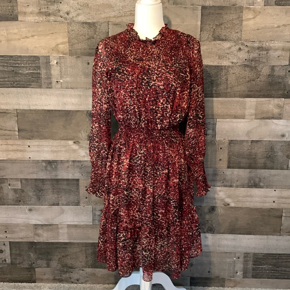Just Taylor Long Sleeve Boho Dress Size 6 - Picture 2 of 16